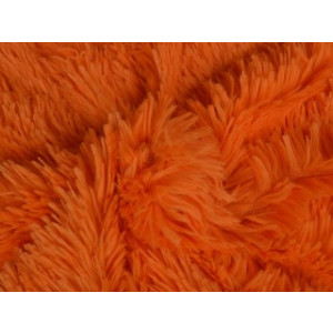 Langharig bont stof - Oranje - Pluche stoffen
