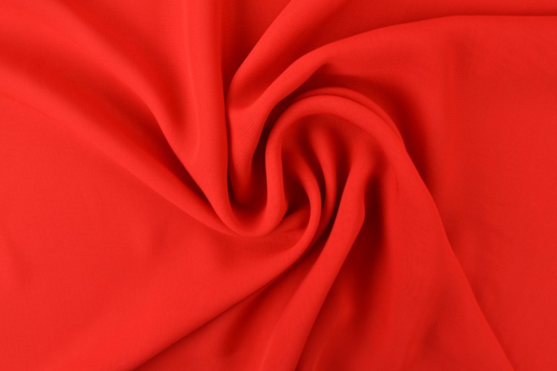 Rode chiffon stof