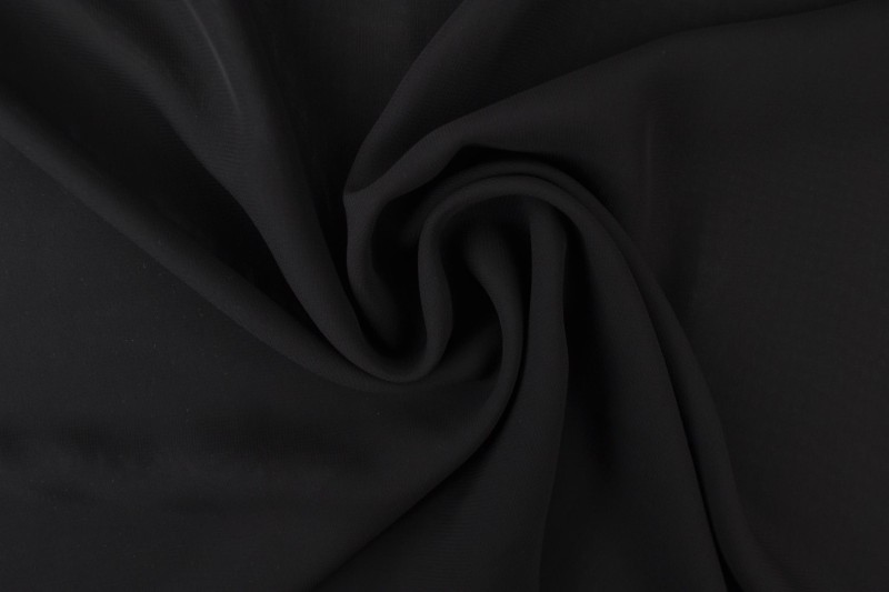 Zwarte chiffon stof