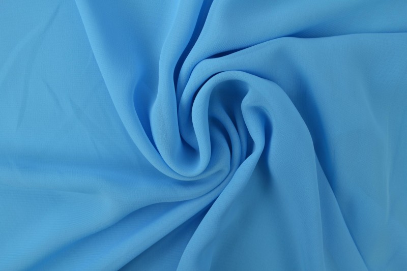 Chiffon stof aqua blauw