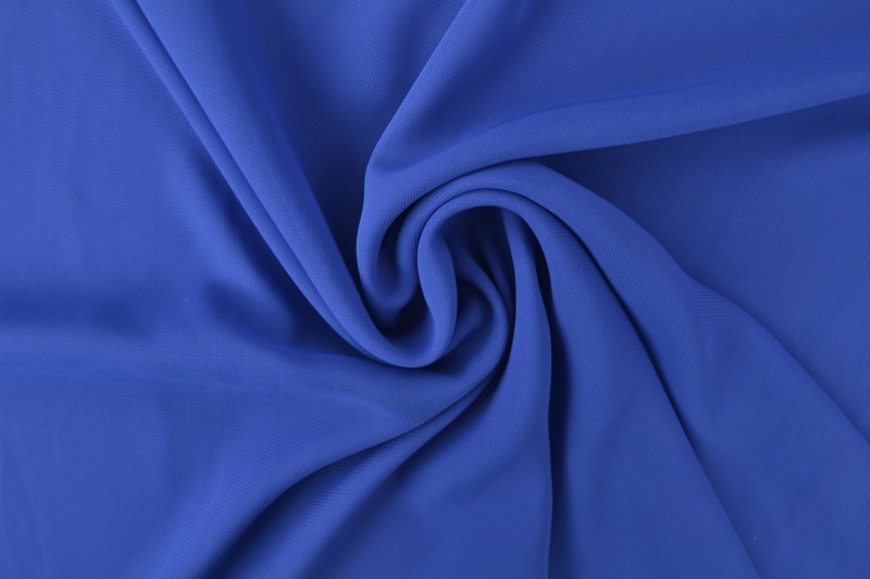 Blauwe chiffon stof