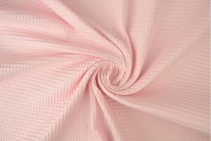 Wafelstof - Baby roze