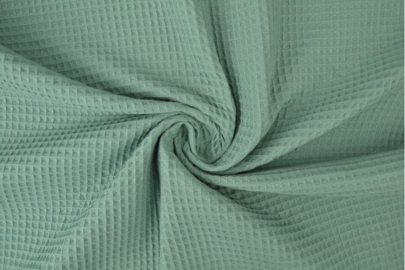 Wafelstof - Oud groen