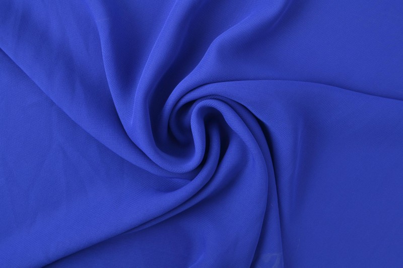 Donkerblauw chiffon stof