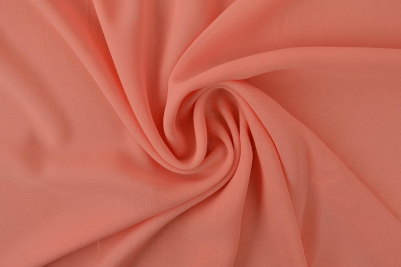 Chiffon stof zalmroze