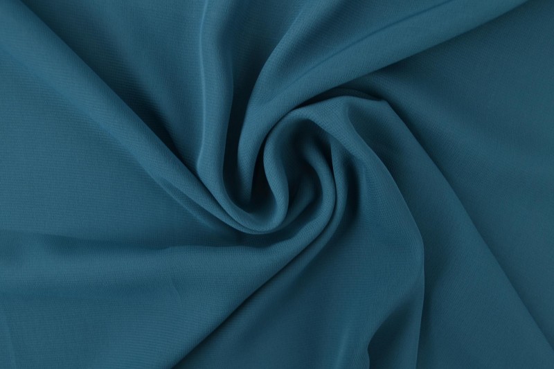 Chiffon stof donker petrol