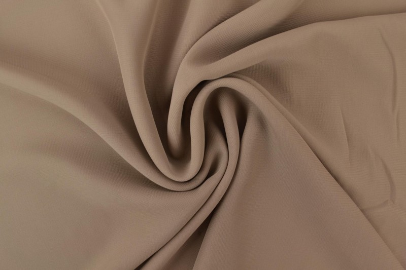 Chiffon stof taupe