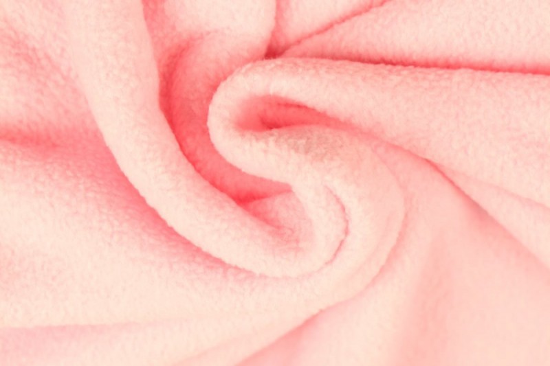 Fleece stof - Baby roze