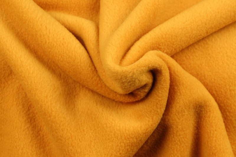 Fleece stof - Okergeel