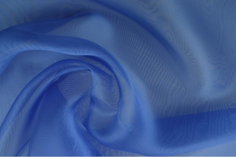 Organza stof - Blauw