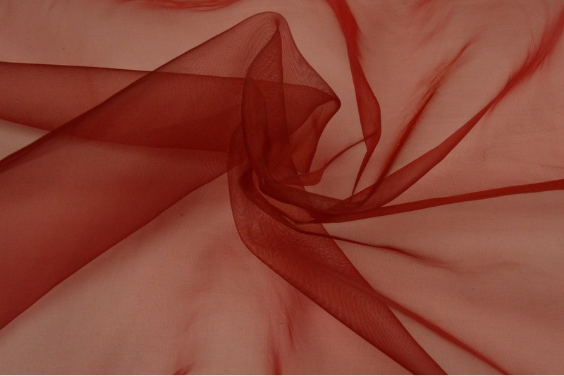 Organza stof - Bordeaux rood
