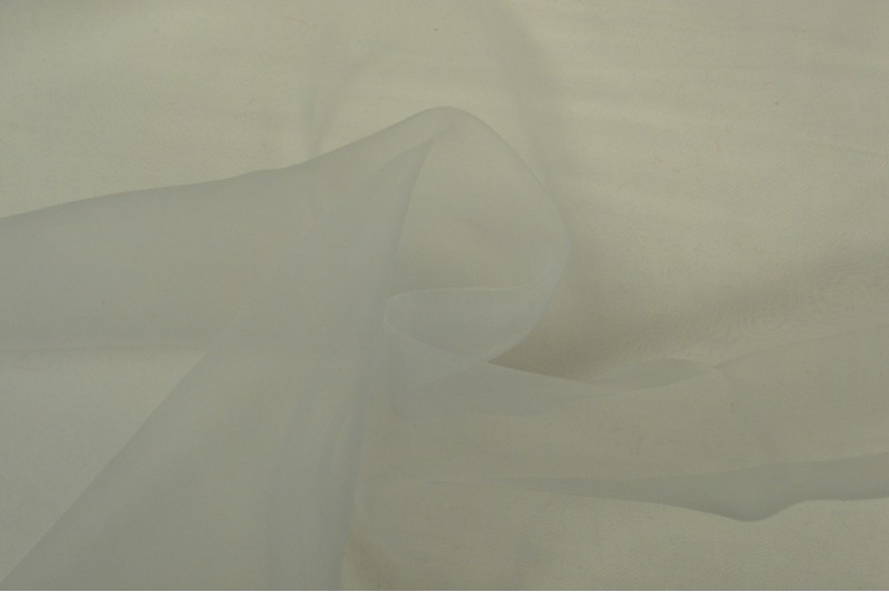 Organza stof - Zilvergrijs