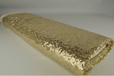 Paillettenstof - Champagne - Rol