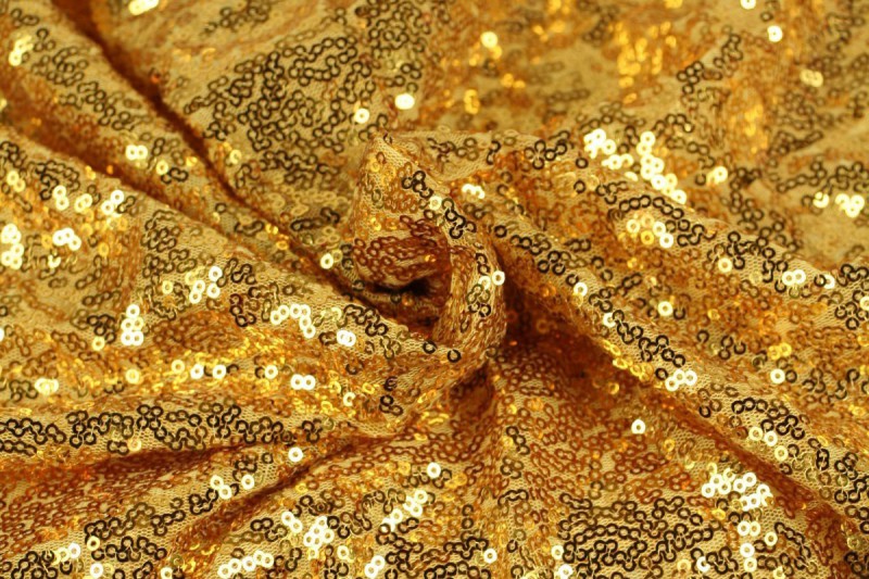 Paillettenstof - Goud