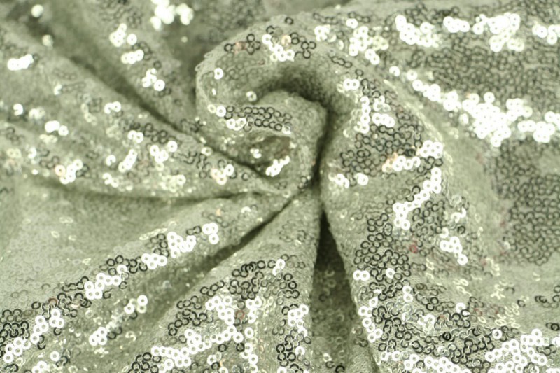 Paillettenstof - Zilver