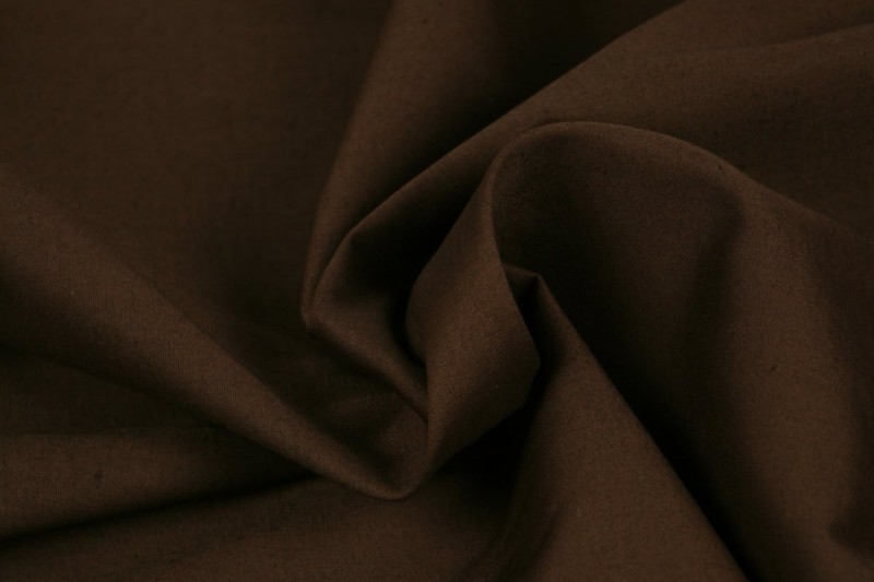 Poplin katoen - Bruin