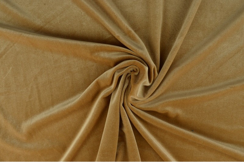 Velvet stof - Beige