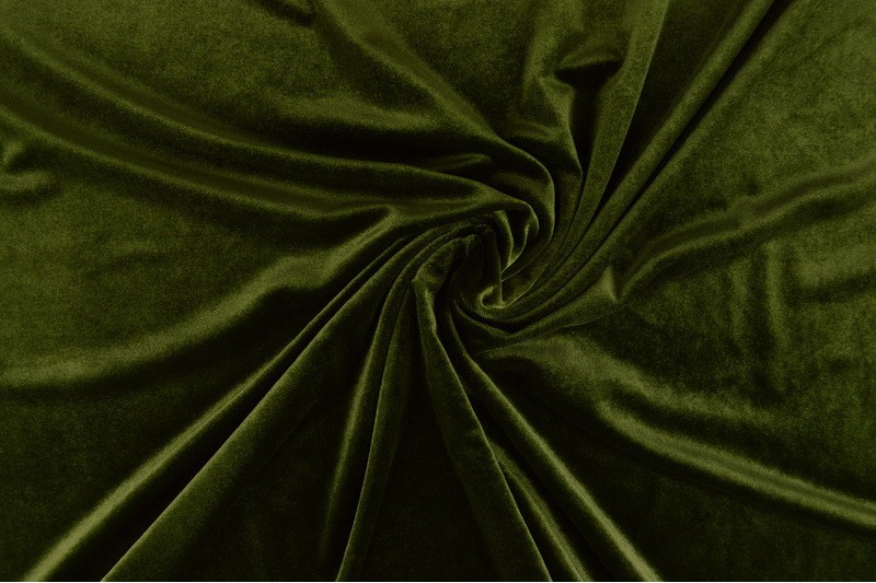 Velvet stof - Mosgroen