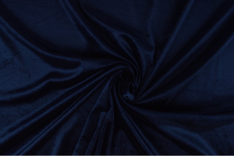 Velvet stof - Navy
