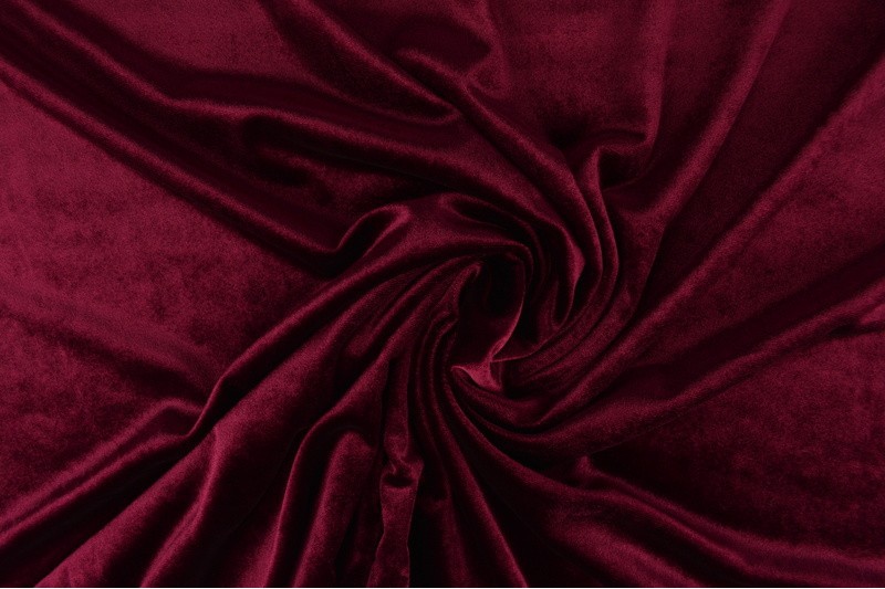 Velvet stof - Wijnrood