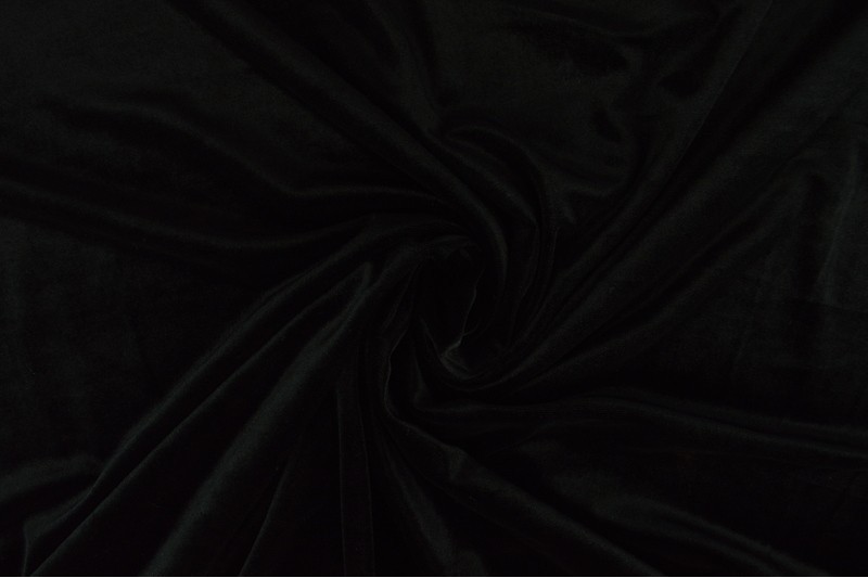 Velvet stof - Zwart