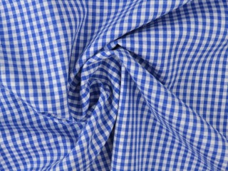 Boerenbont stof - Blauw 2,5mm geruit