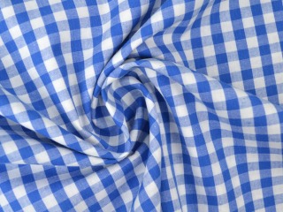 Boerenbont stof - Blauw 6,5mm geruit