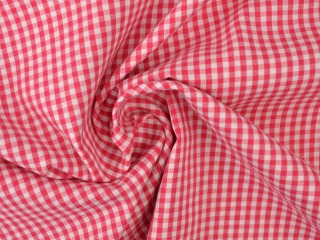 Boerenbont stof - Donkerroze 2,5mm geruit