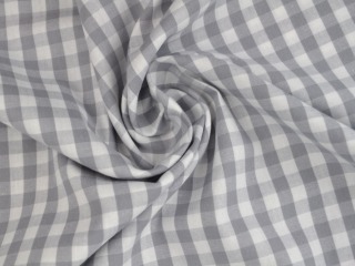 Boerenbont stof - Grijs 6,5mm geruit