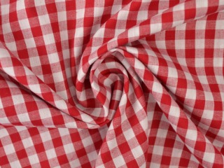Boerenbont stof - Rood 6,5mm geruit