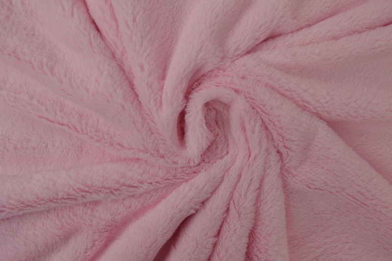 Zachte bont stof - Baby roze