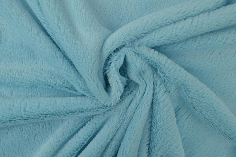 Zachte bont stof - Aqua blauw