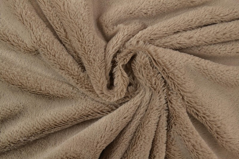 Zachte bont stof - Taupe