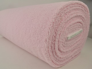 Teddy bont stof - Baby roze - Bouclé stof - Afbeelding 2