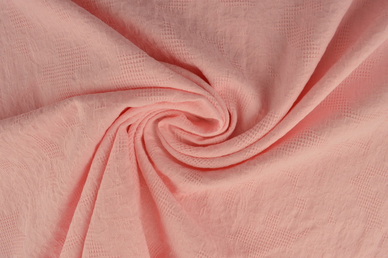Katoen jacquard - Baby roze