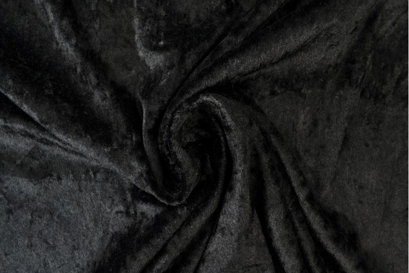 Crushed velvet - Zwart