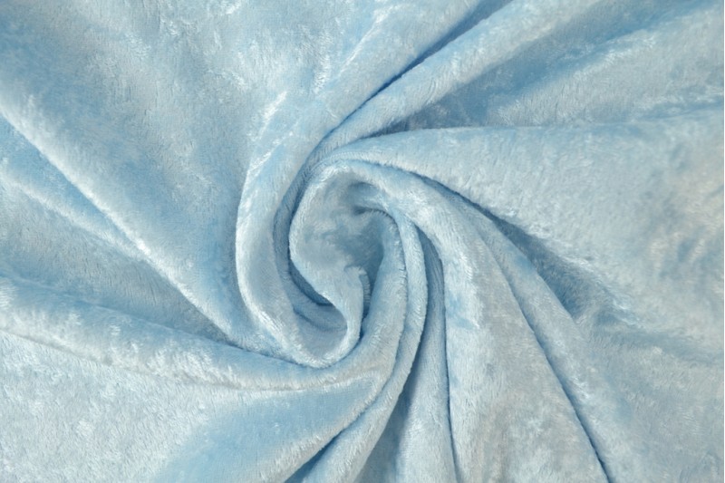 Crushed velvet - Baby blauw