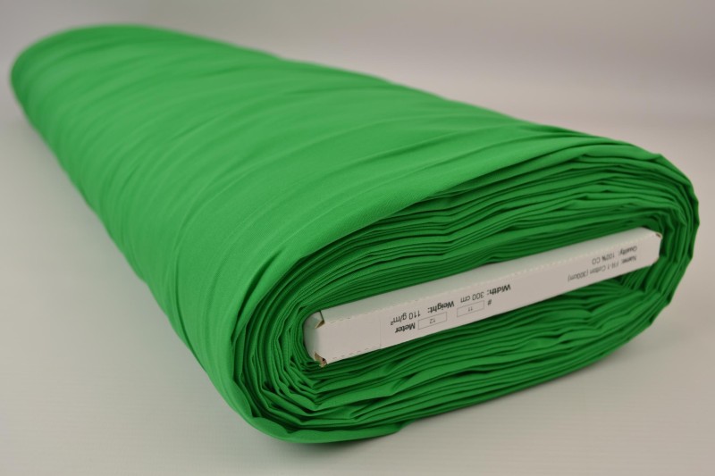 Brandvertragende katoen stof 300cm breed - Groen - Rol