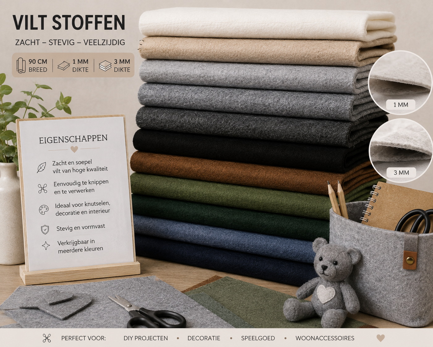 Vilt stoffen